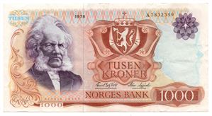 1000 kroner 1978 A. Kv.1
