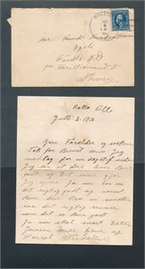 USA-AMERIKABREVET Brev til Tveit stemplet "ROLLO, ILL JUL 2 1916". Fullt innhold