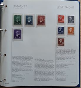 Samling, Norge NK331-1278 ** i 3 Norsk Verdi album. Nesten komplett, mangler enkelte bruksmerker. Nordkapp, Haakon, Olav, Norwex, løvemerkene er med. HK-verdi 15000+