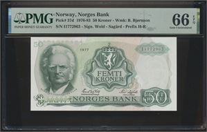 50 Kroner 1977 I PMG 66 EPQ