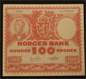 100 kroner 1952 B. Kv.1/1+