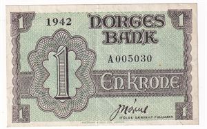 1 krone 1942 A - London