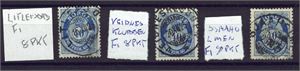NK 125, Lot 3 merker med lesbare stempler "Litlefjord", "Veidnesklubben" og "Sjaaholmen". Alle Fi/8pkt.