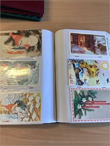 Album med over 180 julekort (mest moderne)