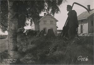 Postkort jernbane HELL med stasjon (NT) A6 s/h (Oppi 11-19) ubrukt