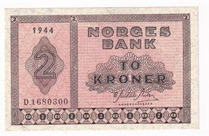 2 kroner 1944 D