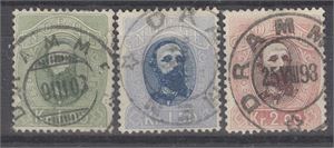 NK 32 - 34 Nydelig serie Oscar, alle merker fullstemplet Drammen