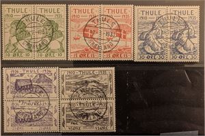 GRØNLAND, Thule serien i par pent stemplet "Thule" i 1937.