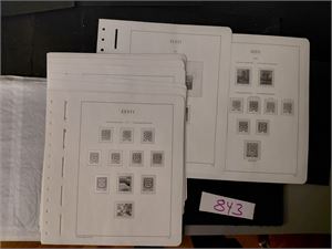 BALTIKUM-ESTLAND LT fortrykksark med lommer 1991-96, 15 ark,  helt nye. GI BUD!