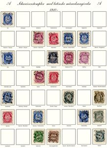 Samling SL-stempler fra 1910 til 1931 i egenmontert album. Ca 880 merker.