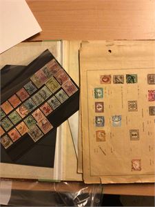 Egypt Samling i gammel instikksbok og på plansjer med Egypt