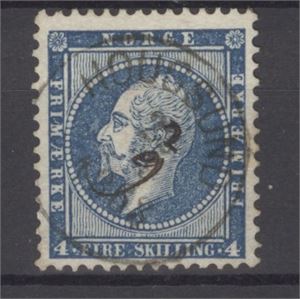 NK 4 I-rings Hougsund (BU) med håndskrevet dato 2/9-1868