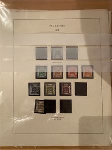 Palestina Samling på albumark Palestina fra 1918, samt noen ark med Levant (Engelske post)