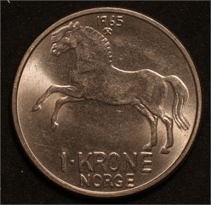 1 krone 1965. Kv.0