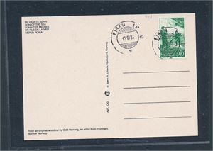 Uadressert kort med reservestempel "EIKEN LP B 13 10 86"