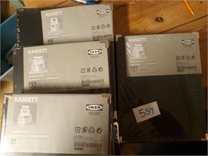REKVISITA-IKEA 8 esker i uåpnede pakninger. Se størrelsen på bilde, vekt 6,4 kilo