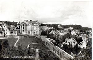 Postkort. Tromsø Folkeskolen. Kongsbakk