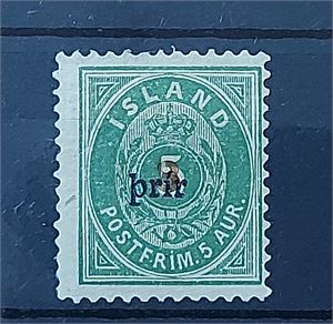 ISLAND F34*, röd "3" prir mindre stil (F 6 500:-)