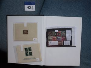 REICH Brukte og ubrukte dubletter i 64 siders bok inkl et par miniark
