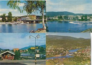 Kongsberg lot 4, 15 stk ulike postkort med bymotiver A6 farge