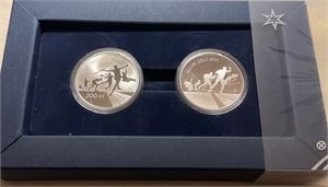 2x 200 Kroner - Ski VM i Oslo og Norsk Idrett 150 år