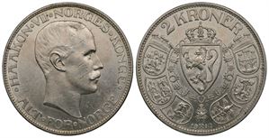2 kroner 1910 Haakon VII. Kv.0