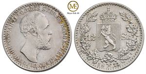 12 skilling 1873 Oscar II. Kv.01