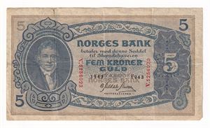 5 kroner 1943 V