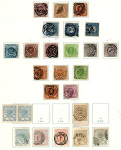 Denmark and DWI. A collection to 1928 on albumpages. Well filled.