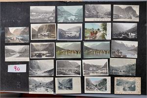 SOGN OG FJORDANE 23 kort inkl 1 dublett. Flere ubrukte og strøkne