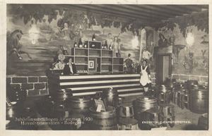 Drammen - Jubileumsutstillingen 1930 Hovedresturanten  (C.Christoffersen)  Kortet er sendt med LUFTPOST til England i 1930 "Rødt stempel" !!