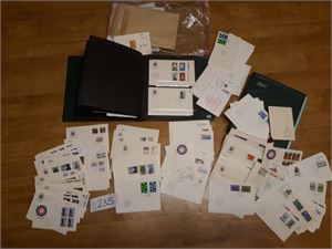 ISLAND-FDC Mengder i 2 permer og løst. Lite eldre. En pose med noe rot følger med, vekt 5,5 kilo