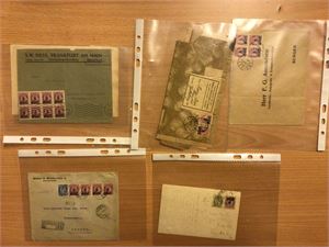 NK 117 Brevlot 6 brev / kort / følgebrev.  Alle med NK 117 (Provisorie)