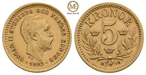 5 kronor 1883 Oscar II. Kv.01