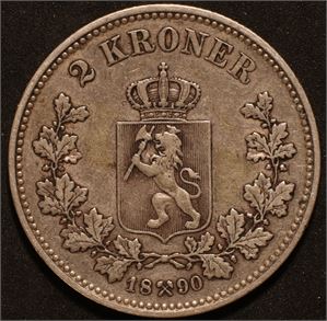 2 krone 1890. Kv.1