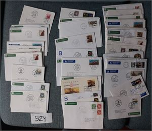 AUST-AGDER - FRIMERKETS DAG 75 forskjellige stempler på brev og kort