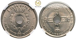 1 krone 1946 Haakon VII. MS 67. Prakt