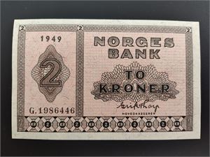 2 kroner 1949 G ex. Skilling 2017