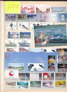 xx samling 2008-23 i 16 siders bok. Oppgitt "nesten komplett", mangler noen posthornmerker. Oppgitt pålydende ca 11300 kroner, første og siste side avbildet