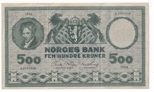 500 kroner 1956 A