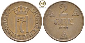 2 øre 1915 Haakon VII. Kv.01