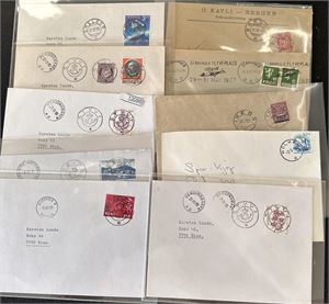 10 brev inkl 3 sidestemplet "BERGENSBANEN", 1 "M/S GRANVIN" etc. Kjøpt for 275 på en annen auksjon