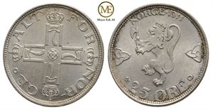 25 øre 1911 Haakon VII. Kv.0