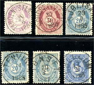 Noen norske merker på innstikkark. Nær alt er nytt, men noen få pene eldre merker er inkludert.