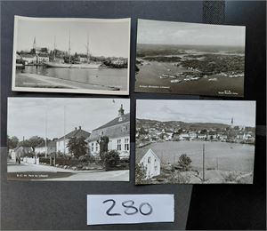 LILLESAND 4 ubrukte kort, 2 små, 2 store