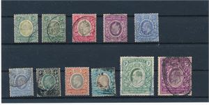 EAST AFRICA & UGANDA o/x ex SG 17-57, 1904-07. Flere er fiskalstemplet inkl 1 og 2R (Oppgitt £ 259, antagelig for alle)