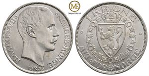 1 kroner 1908 p/p Haakon VII. Kv.0