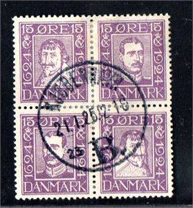 Danmark. Fireblokk postvesenets 300 årsjubileum