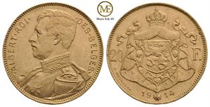 20 francs 1914 Albert I Kv.01