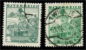 Østerrike 497-98. 1934. 2 sch. i begge farver. AFA (900)